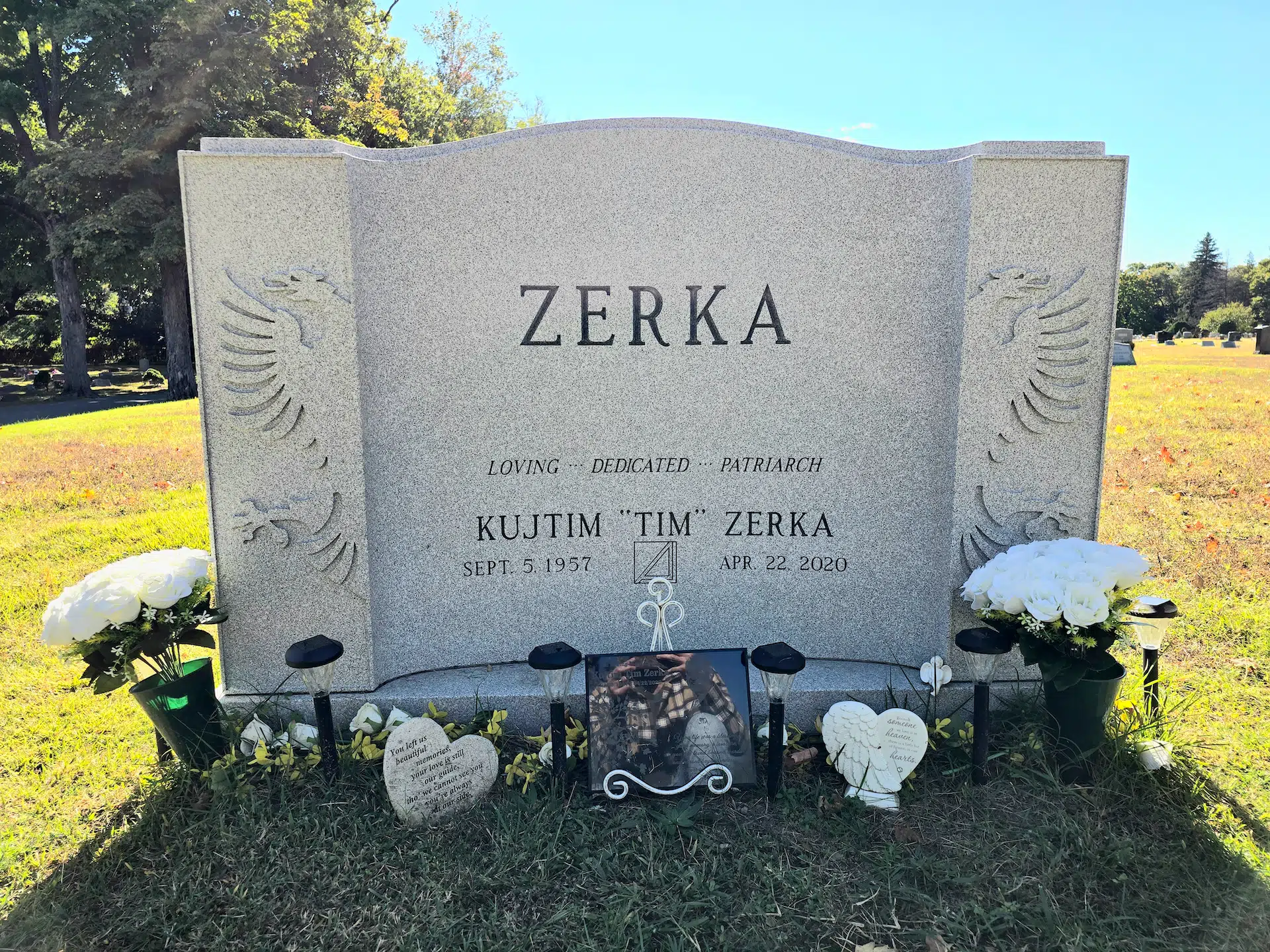 Granite Slant Headstone hand-carved by Slant Headstone Guide in NJ — image 4