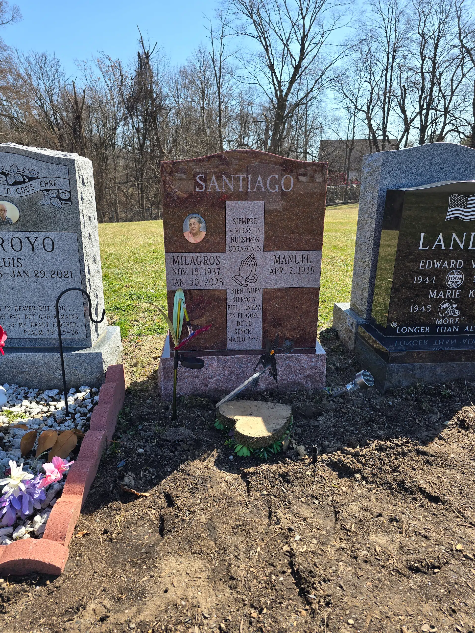 Granite Slant Headstone hand-carved by Slant Headstone Guide in NJ — image 3