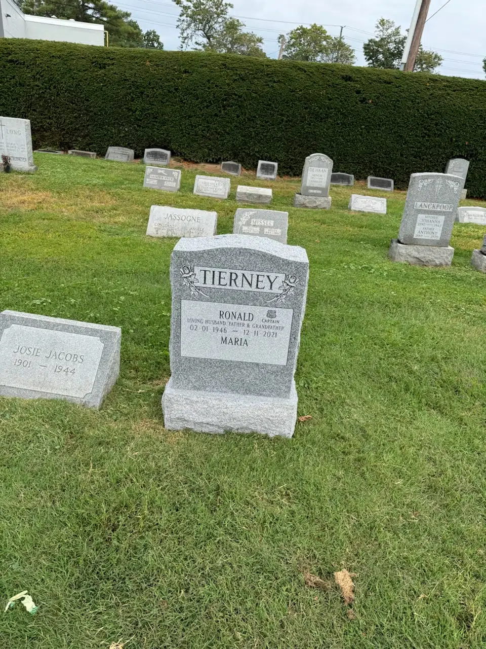 Granite Slant Headstone hand-carved by Slant Headstone Guide in NJ — image 5