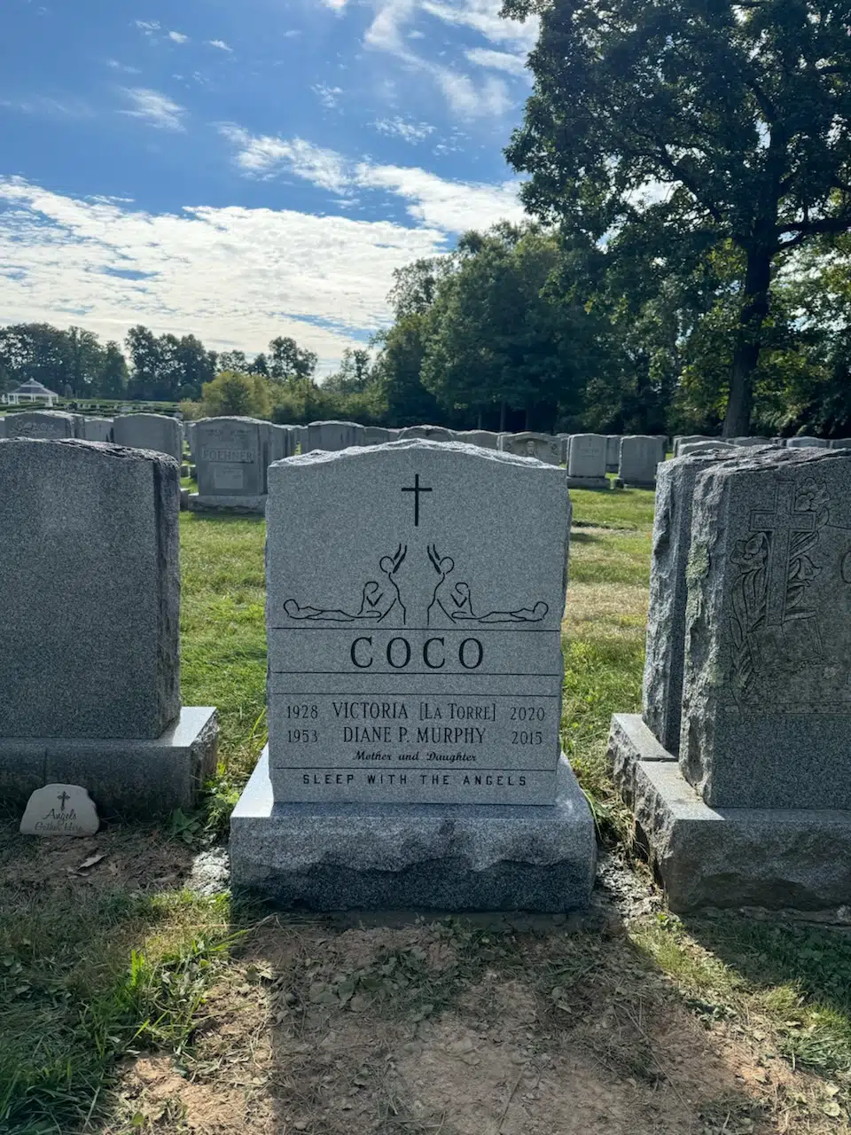 Granite Slant Headstone hand-carved by Slant Headstone Guide in NJ — image 6