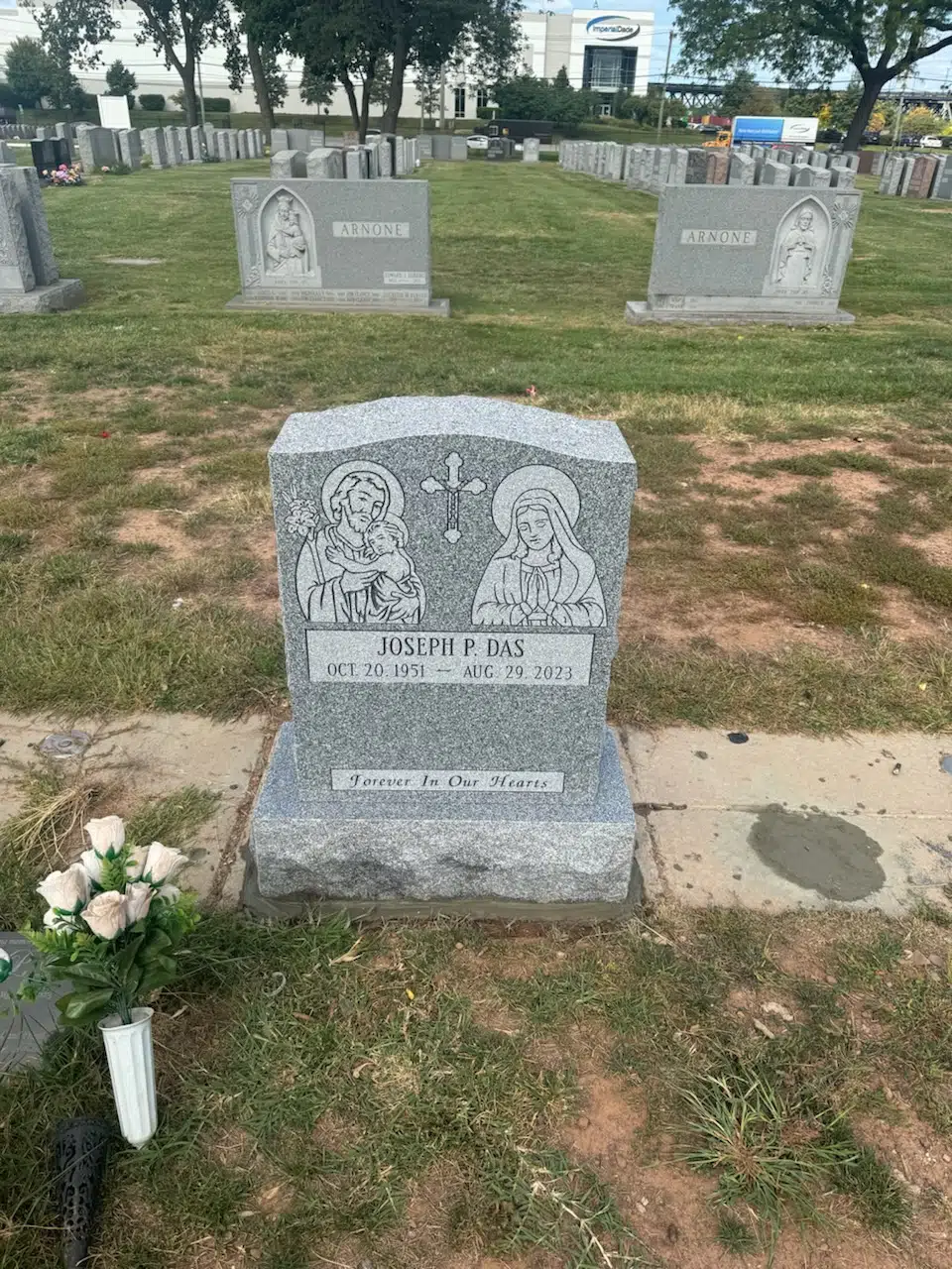 Granite Slant Headstone hand-carved by Slant Headstone Guide in NJ — image 7