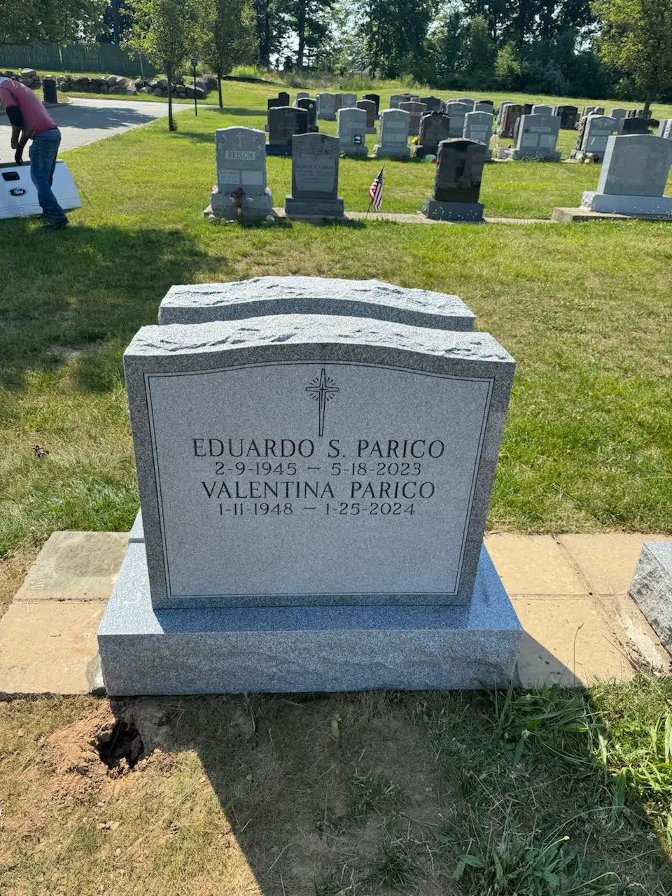 Granite Slant Headstone hand-carved by Slant Headstone Guide in NJ — image 3
